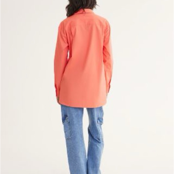 ❤️3/$30🩷Reitman’s XXL Buttoned-Down Poplin Shirt with Long Sleeves Orange - Picture 3 of 7